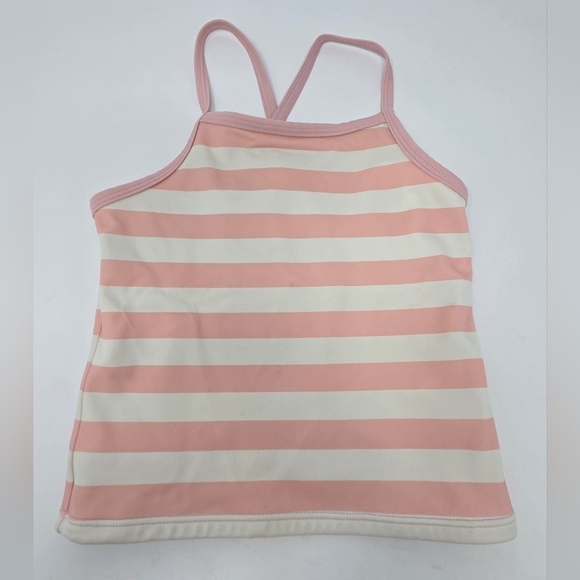 HANNA ANDERSSON LOT OF 2 BATHING SUIT TOPS TANKINI SWIM PINK STRIPE BLUE GIRLS 8 - Picture 3 of 16